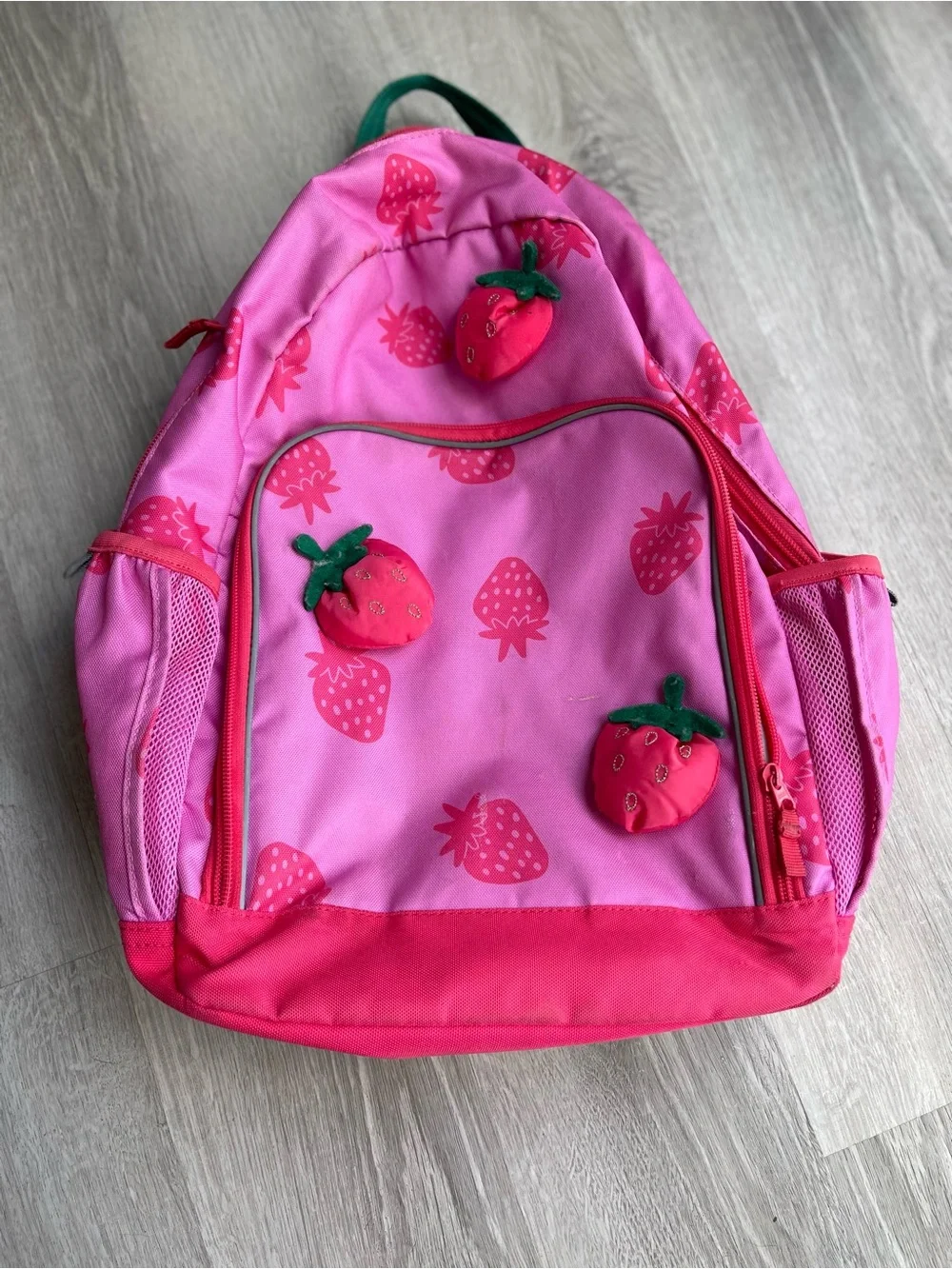 Cat & Jack Pink Strawberry Backpack, Lunchbox & Bottle Set